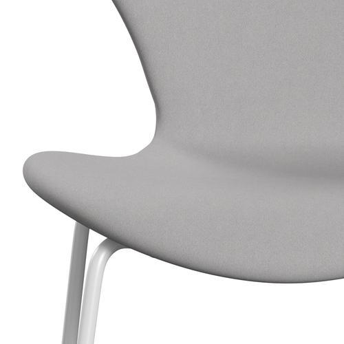 Fritz Hansen 3107 Stuhl Vollpolsterung, Weiß/Komfort Weiß/Grau