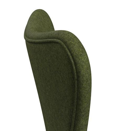 Fritz Hansen 3107 chaise complète complète, blanc / divina md hiver vert