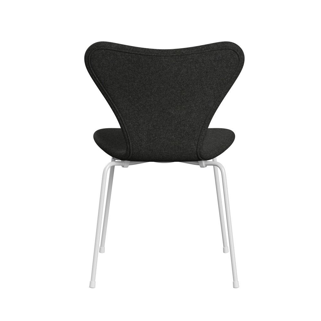 Fritz Hansen 3107 chaise complète complète, blanc / divina melange gris