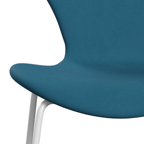 Fritz Hansen 3107 sedia piena rivestimento, bianco/fama cherosene