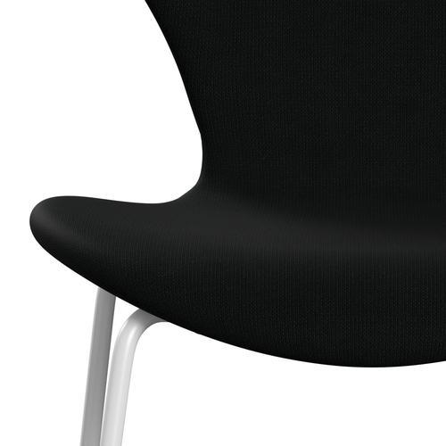 Fritz Hansen 3107 stoel Volledige bekleding, wit/roem zwart