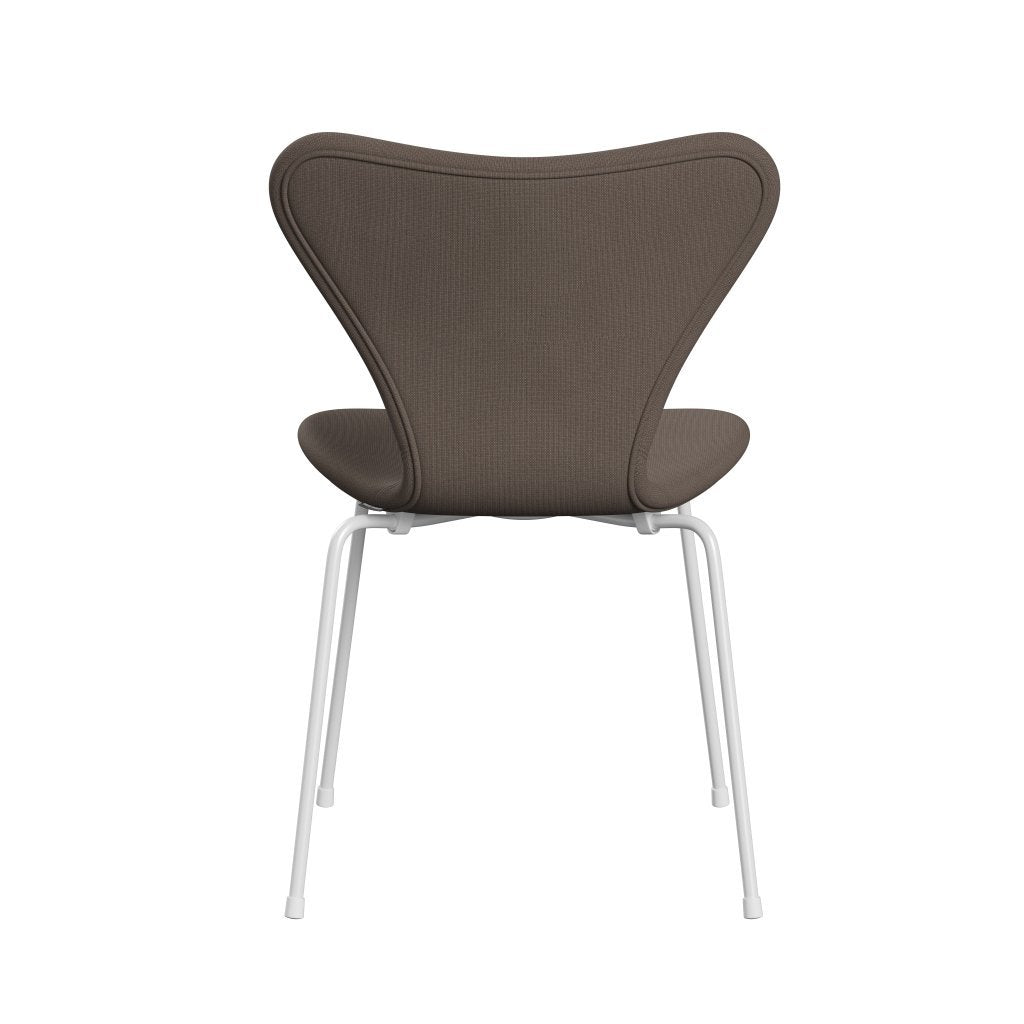 Fritz Hansen 3107 chaise complète complète, blanc / renommée sombre