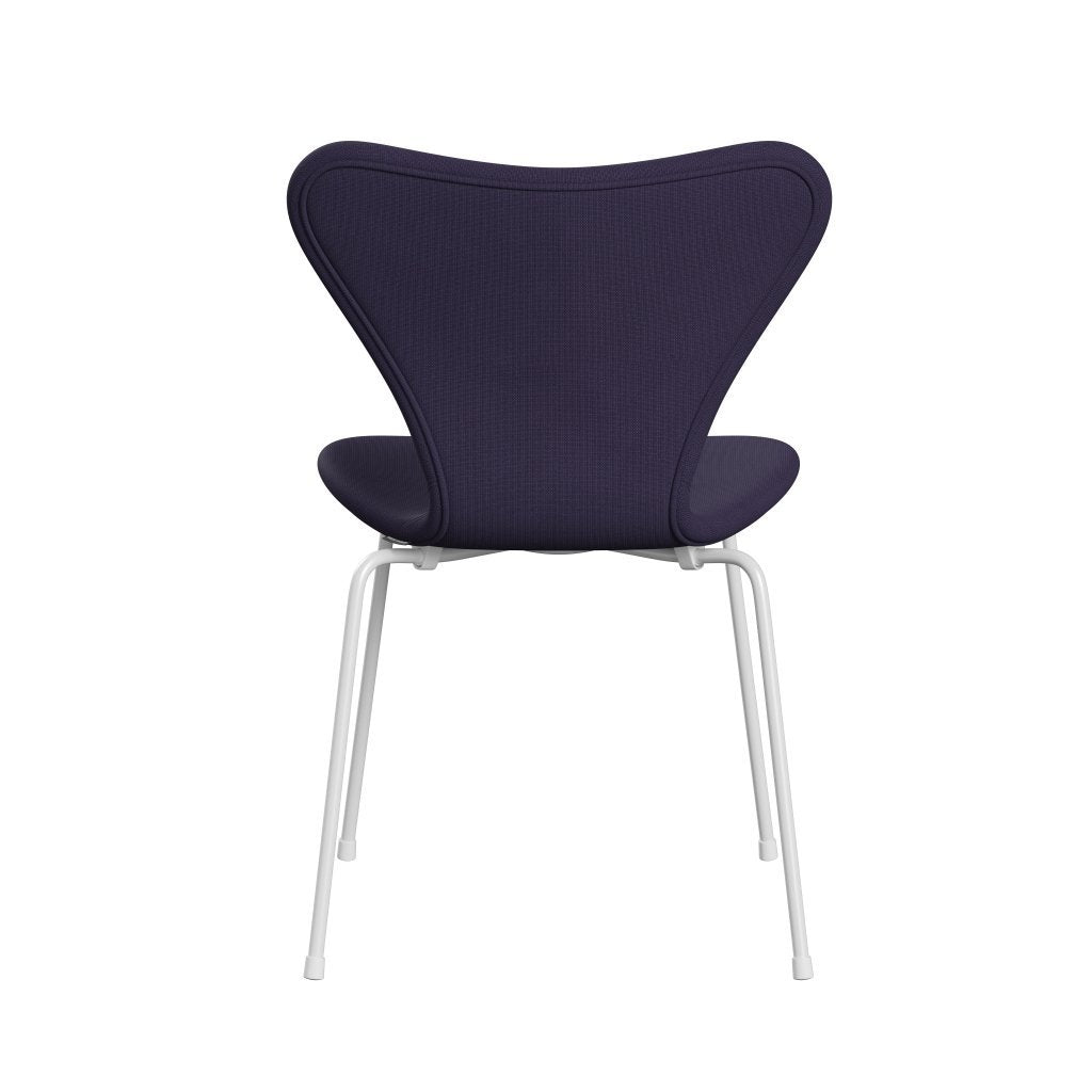 Fritz Hansen 3107 chaise complète complète, blanc / renom violet sombre