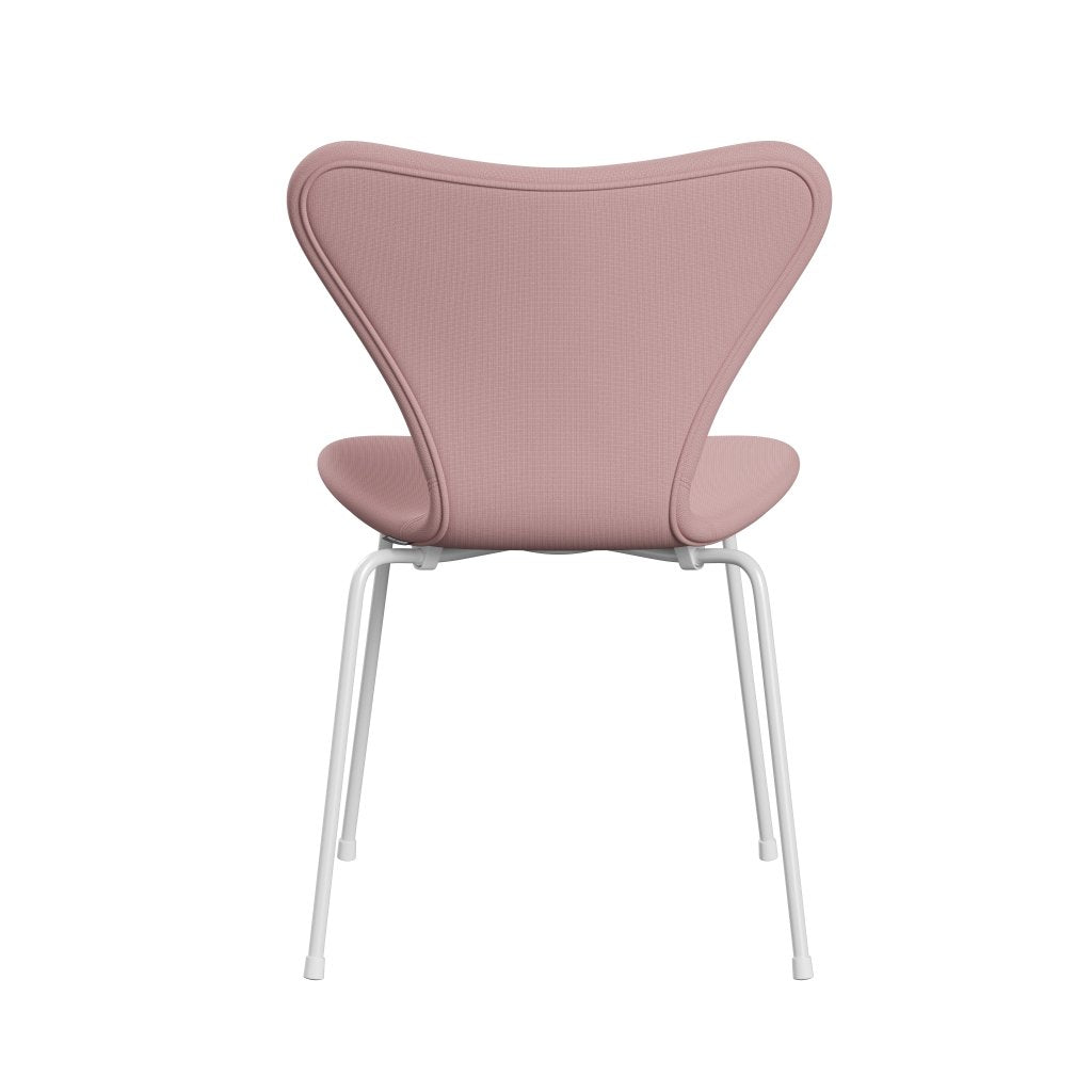 Fritz Hansen 3107 chaise complète complète, blanc / gloire violet chaud