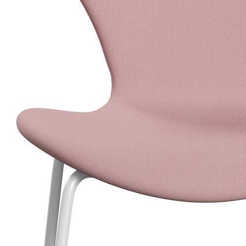 Fritz Hansen 3107 chaise complète complète, blanc / gloire violet chaud