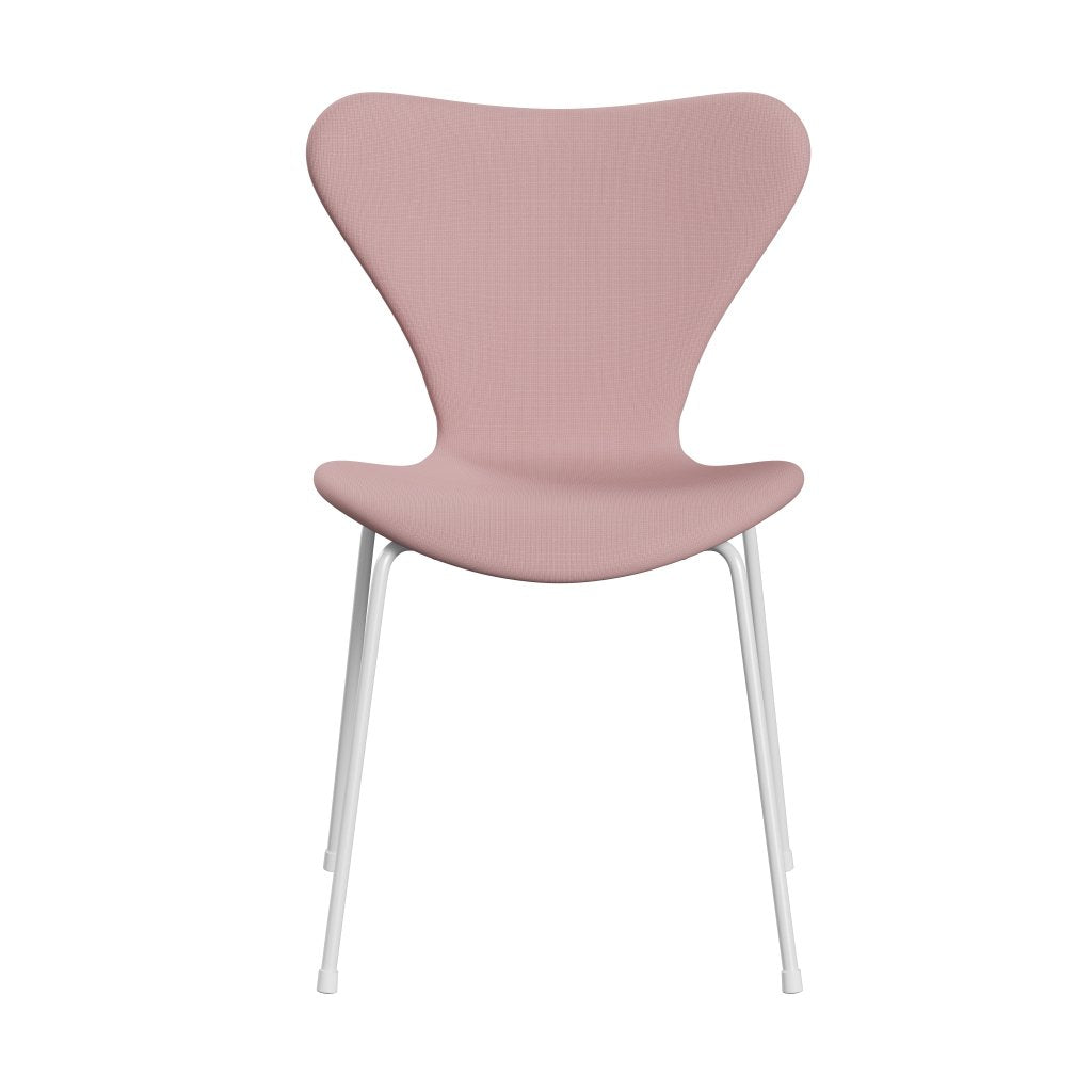 Fritz Hansen 3107 Stuhl Vollpolsterung, Weiß/Fame Warm Purple