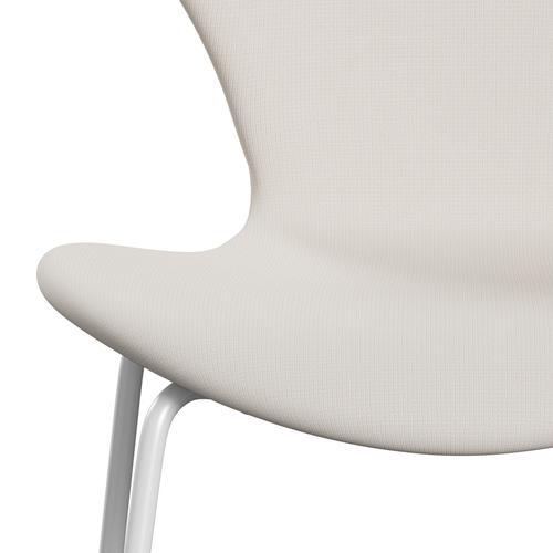 Fritz Hansen 3107 Stuhl Vollpolsterung, Weiß/Fame White