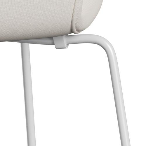 Fritz Hansen 3107 Stuhl Vollpolsterung, Weiß/Fame White