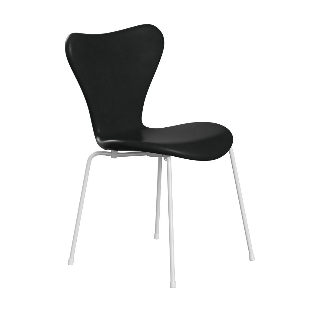 Fritz Hansen 3107 stoel Volledige bekleding, wit/genade zwart