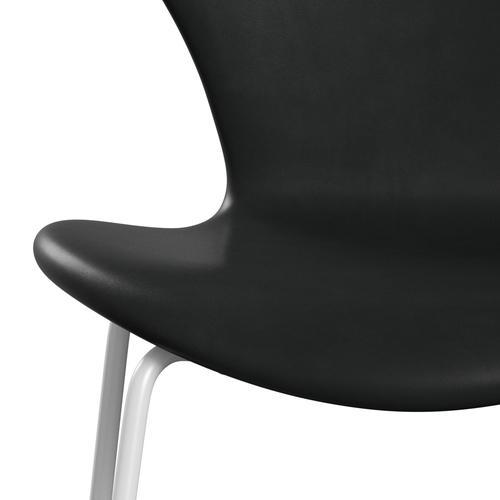 Fritz Hansen 3107 sedia piena tappezzeria, bianco/grazia nera