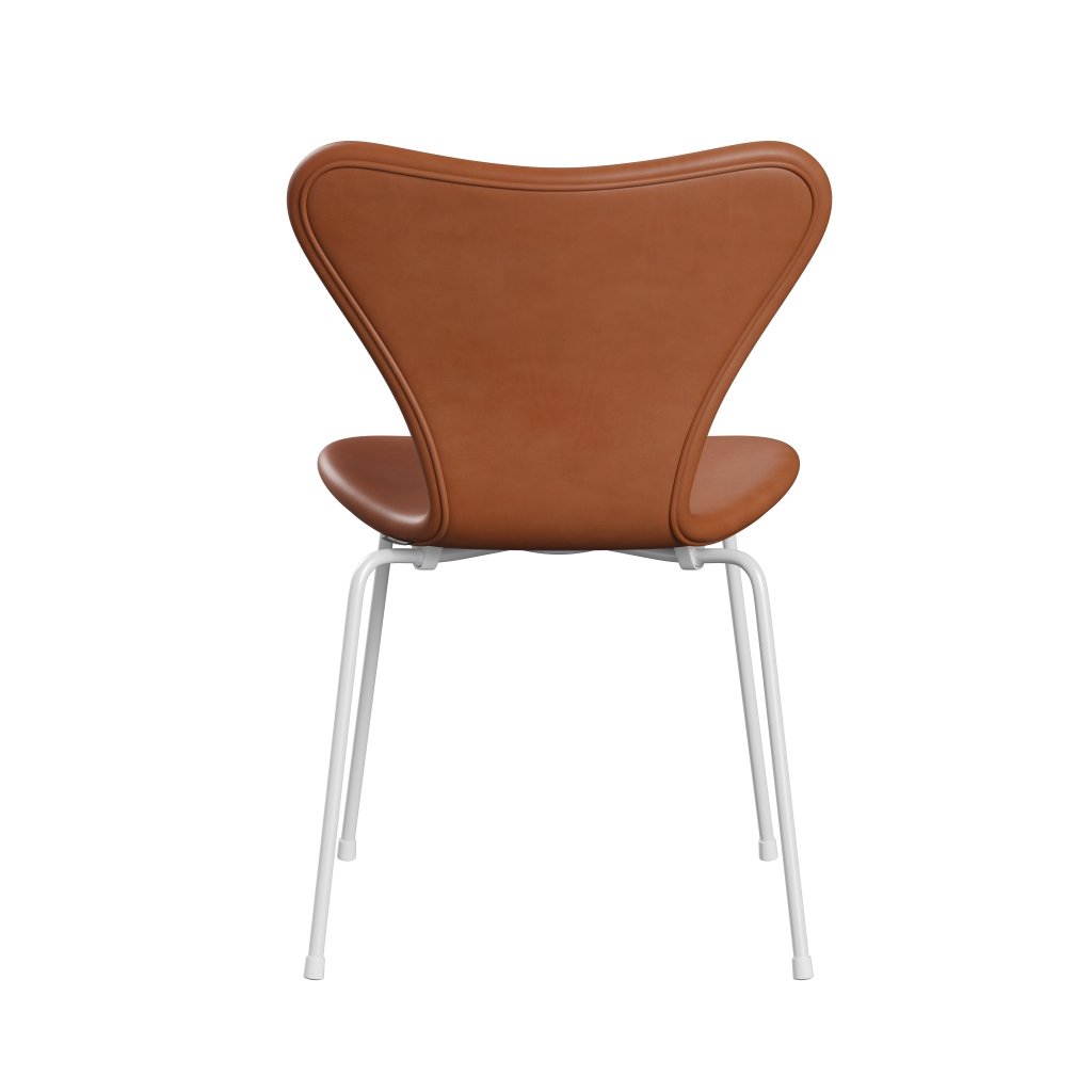 Fritz Hansen 3107 Stoel Volledige bekleding, Wit/Grace Walnut