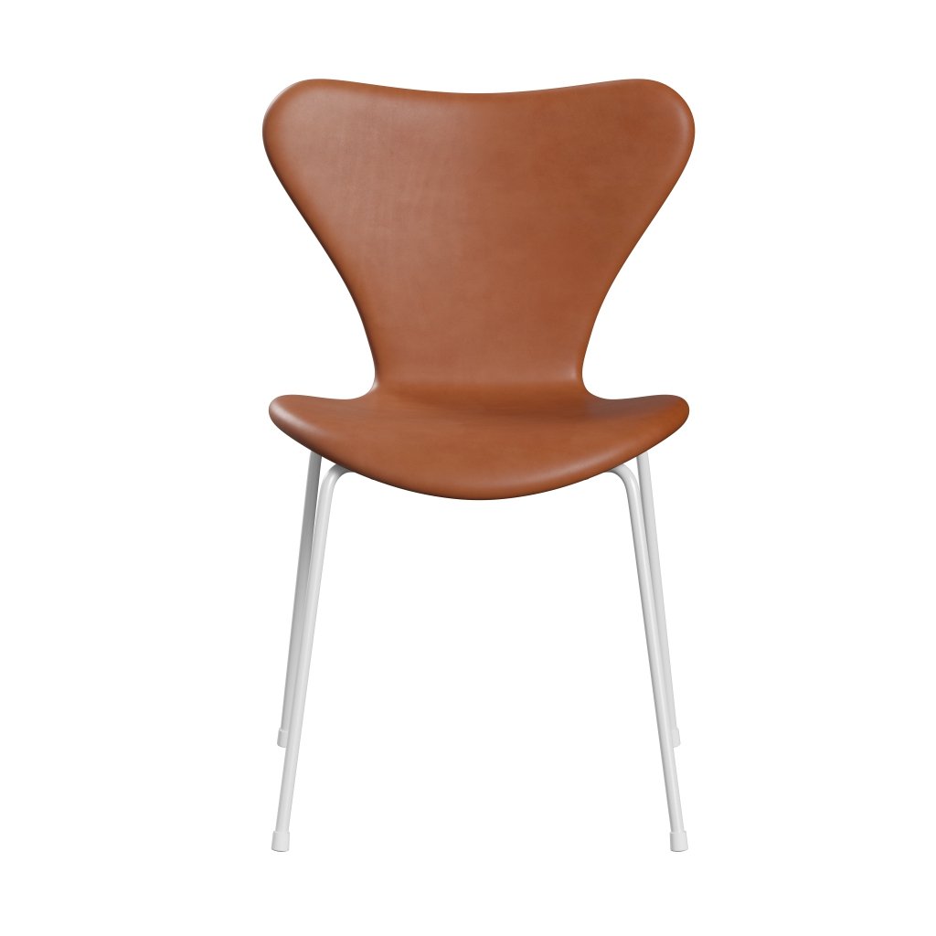 Fritz Hansen 3107 Stoel Volledige bekleding, Wit/Grace Walnut