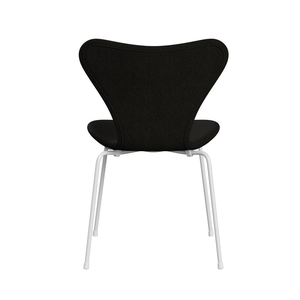 Fritz Hansen 3107 sedia piena rivestimento, bianco/brontolo marrone/grigio scuro