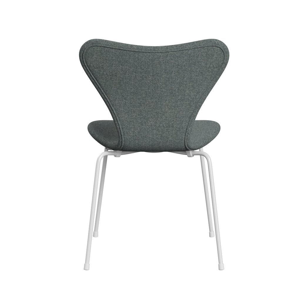 Fritz Hansen 3107 chaise complète complète, blanc / hallingdal gris