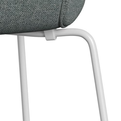 Fritz Hansen 3107 chaise complète complète, blanc / hallingdal gris