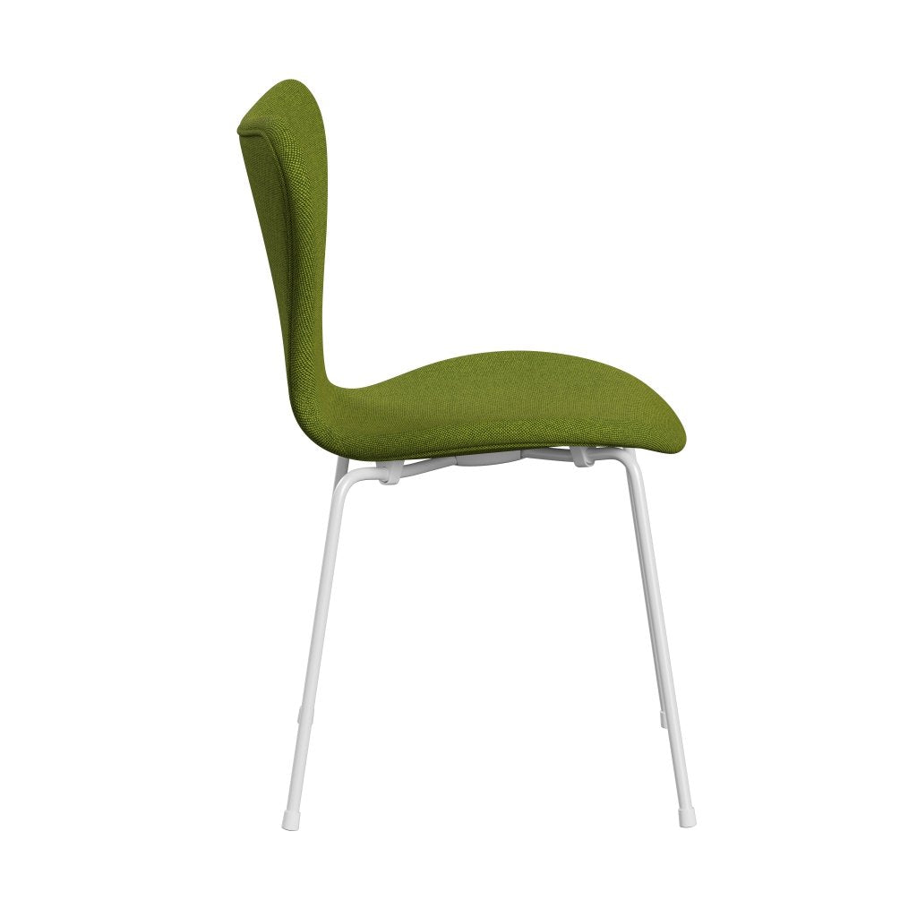 Fritz Hansen 3107 stoel Volledige bekleding, wit/Hallingdal Green