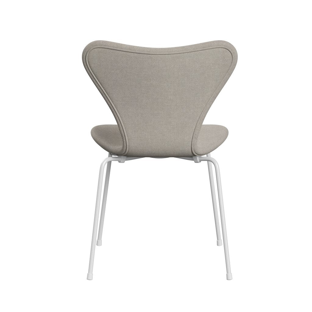 Fritz Hansen 3107 chaise complète complète, gris clair blanc / hallingdal (hal103)