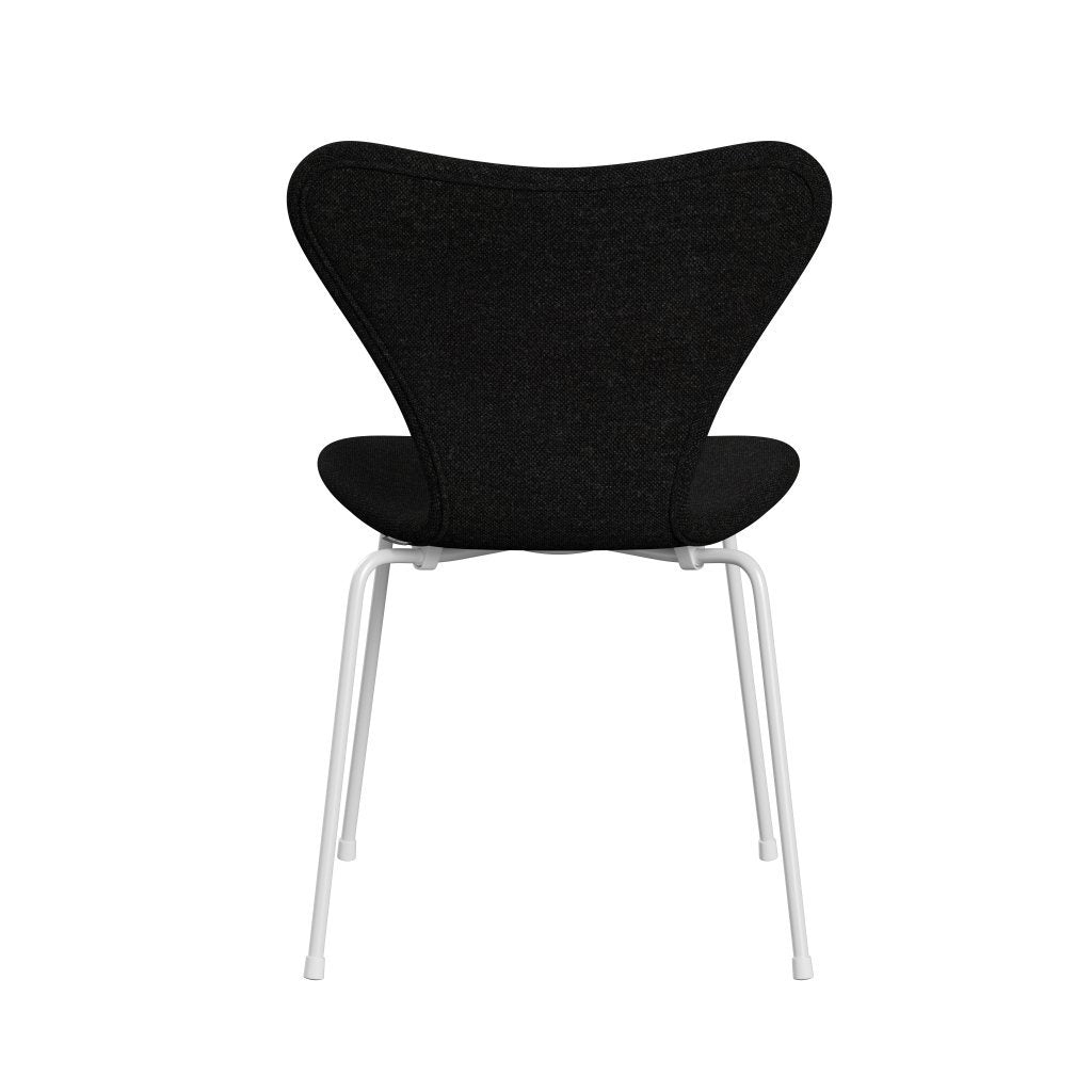 Fritz Hansen 3107 chaise complète complète, charbon de bois blanc / hallingdal