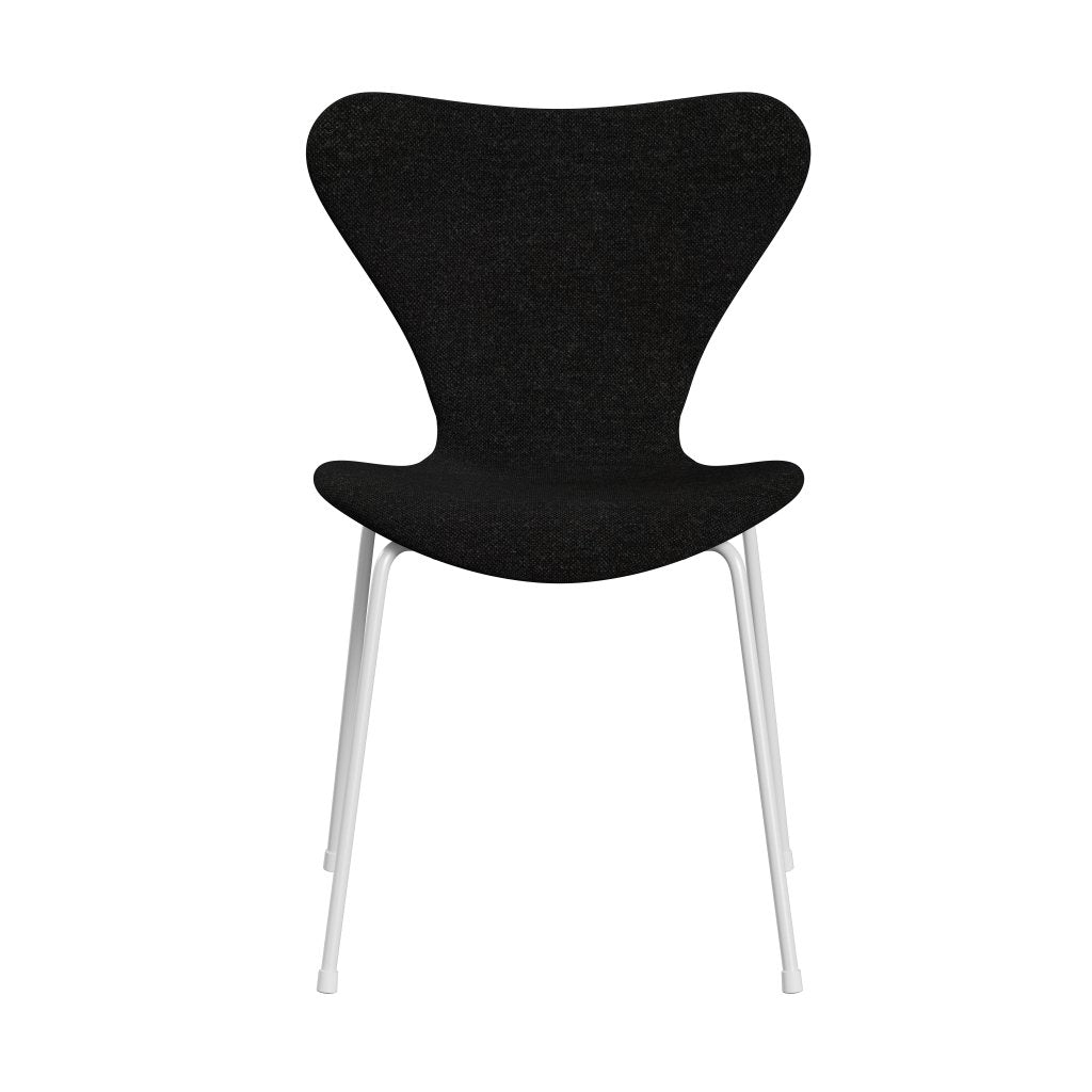 Fritz Hansen 3107 Silla de tapicería completa, carbón blanco/Hallingdal