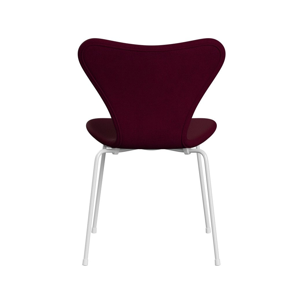 Fritz Hansen 3107 chaise complète complète, blanc / hallingdal rose foncé