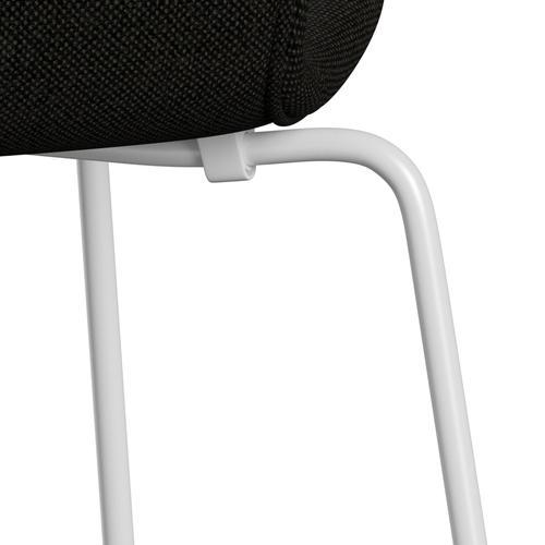 Fritz Hansen 3107 chaise complète complète, blanc / hallingdal noir / gris (hal173)