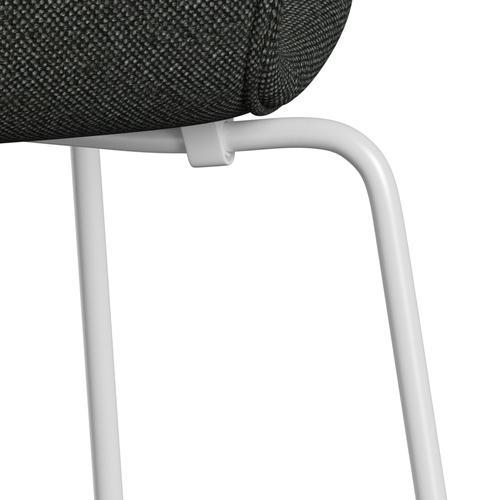 Fritz Hansen 3107 chaise complète complète, blanc / hallingdal noir / gris (hal368)