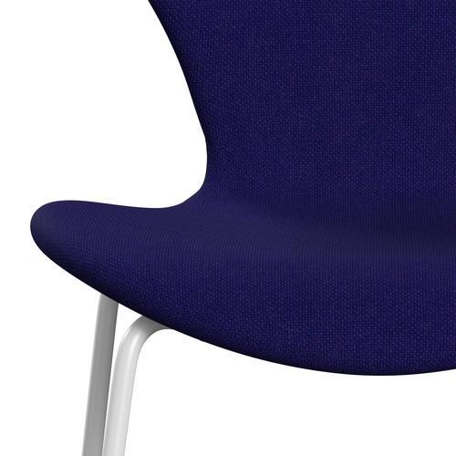 Fritz Hansen 3107 stoel Volledige bekleding, wit/Hallingdal Violet Dark