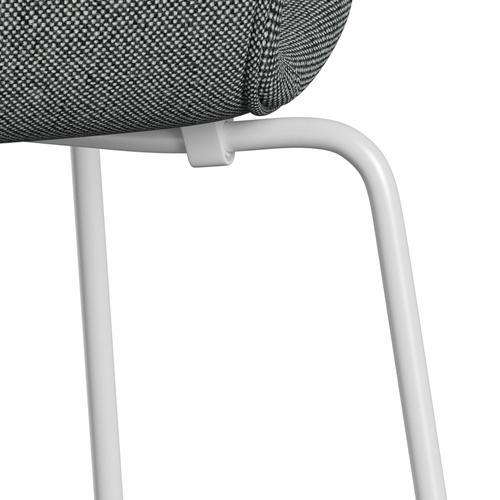 Fritz Hansen 3107 Stuhl Vollpolsterung, Weiß/Hallingdal Weiß/Braun