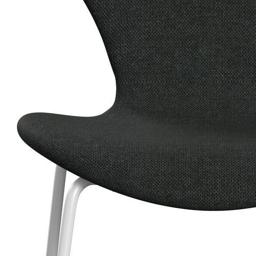 Fritz Hansen 3107 Chair Full Upholstery, White/Re Wool Black/Natural