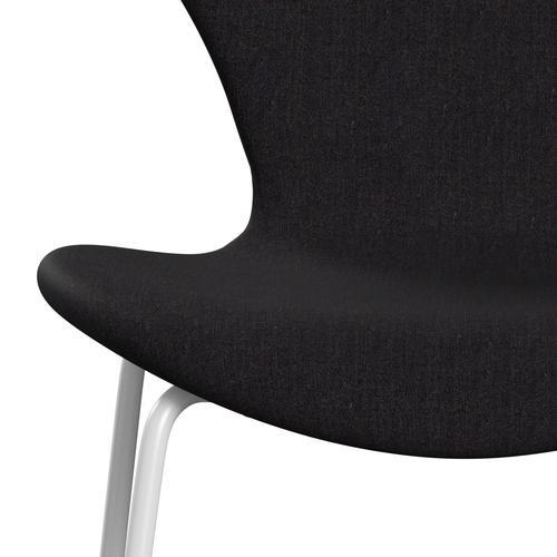 Fritz Hansen 3107 chaise complète complète, blanc / remix au bleu foncé aubergine