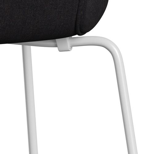 Fritz Hansen 3107 chaise complète complète, blanc / remix au bleu foncé aubergine