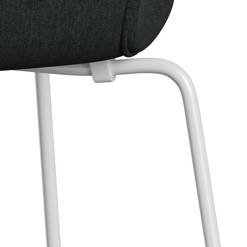 Fritz Hansen 3107 Silla tapicería completa, blanco/remix gris azul oscuro gris