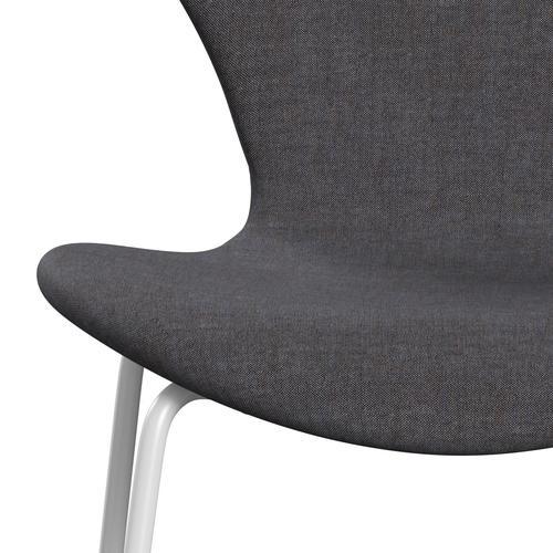 Fritz Hansen 3107 Stoel Volledige bekleding, Wit/Remix Dark Gray (REM266)