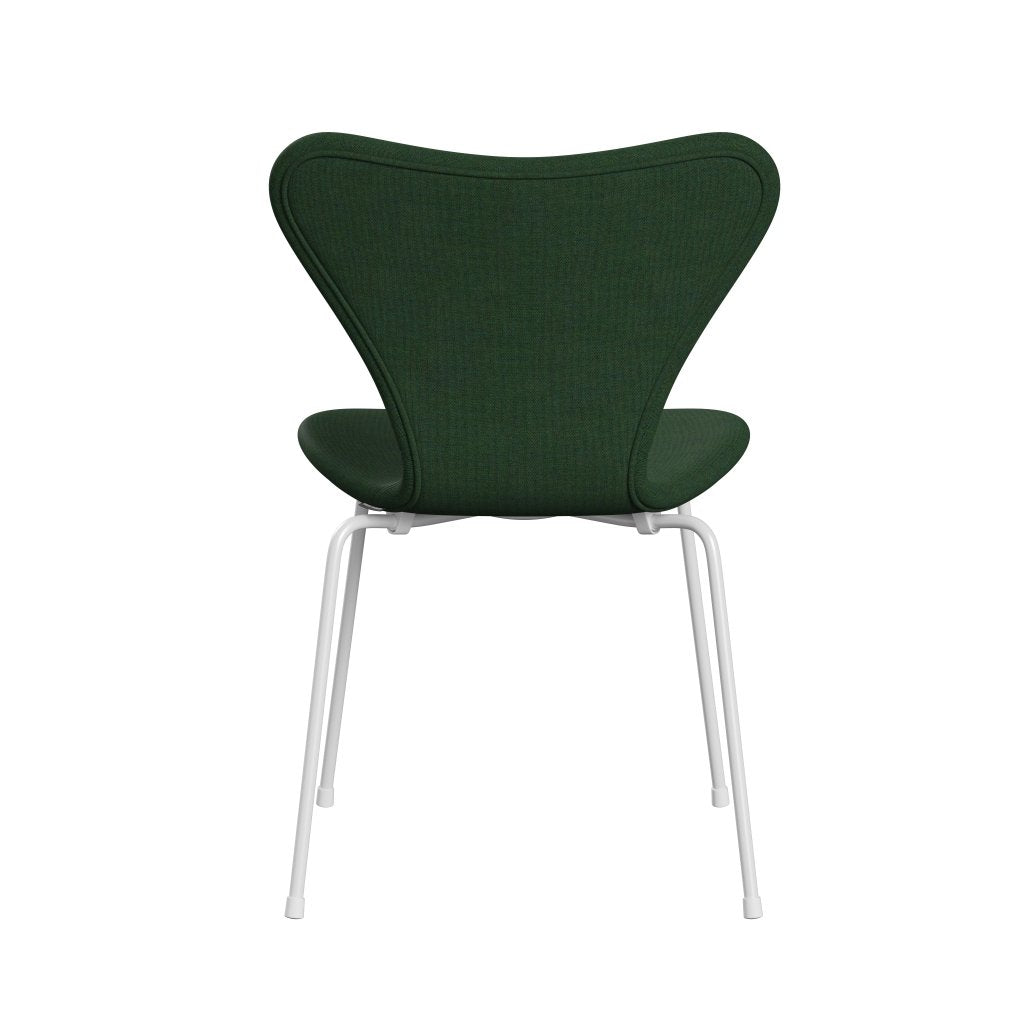 Fritz Hansen 3107 chaise complète complète, blanc / remix Green Green