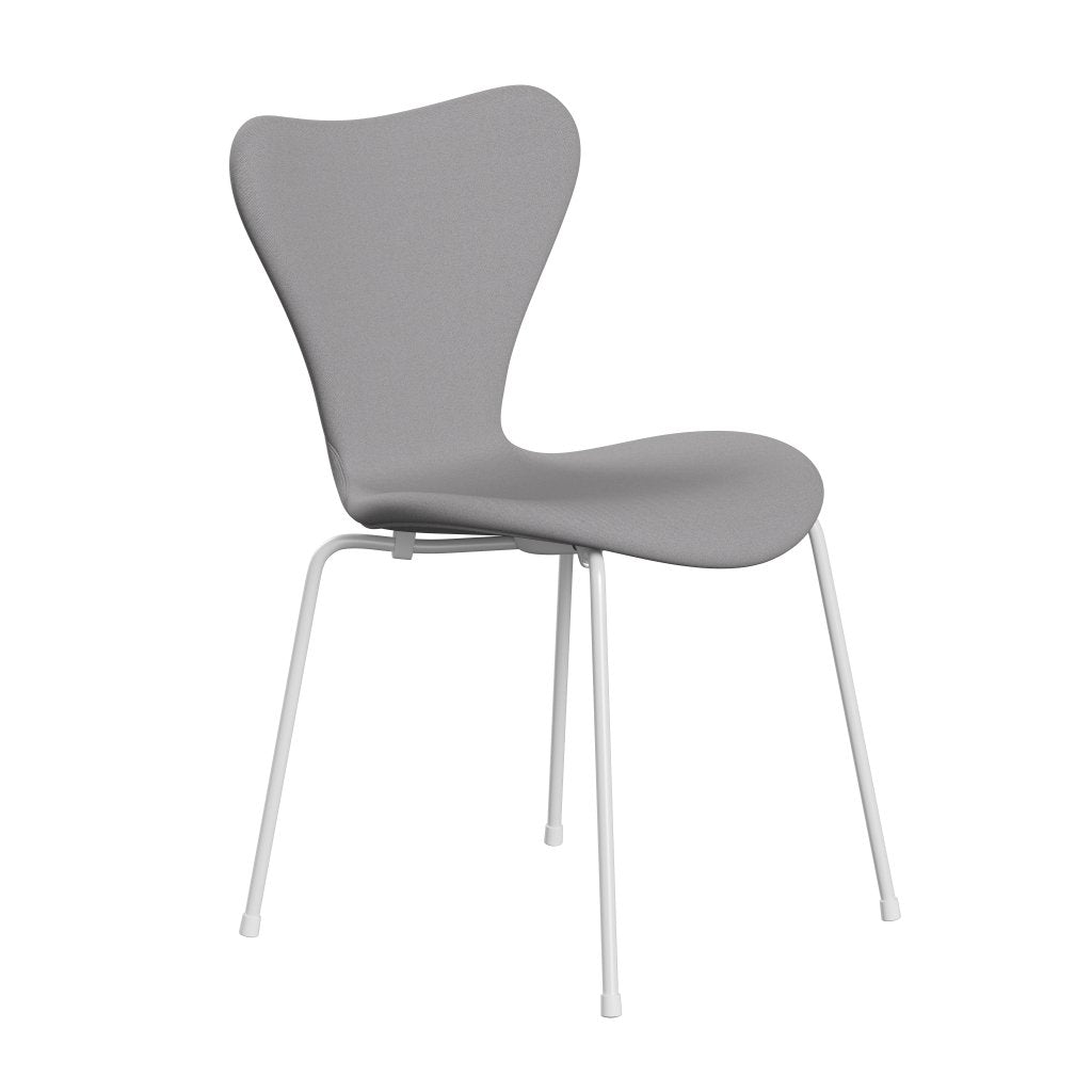 Fritz Hansen 3107 chaise complète complète, blanc / remix gris / vert