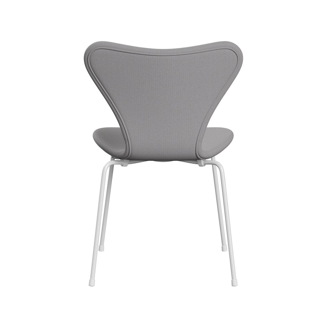 Fritz Hansen 3107 stoel Volledige bekleding, wit/remix grijs/groen