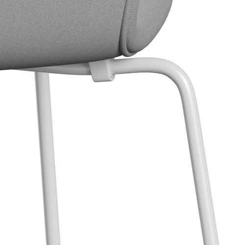 Fritz Hansen 3107 chaise complète complète, blanc / remix gris / vert