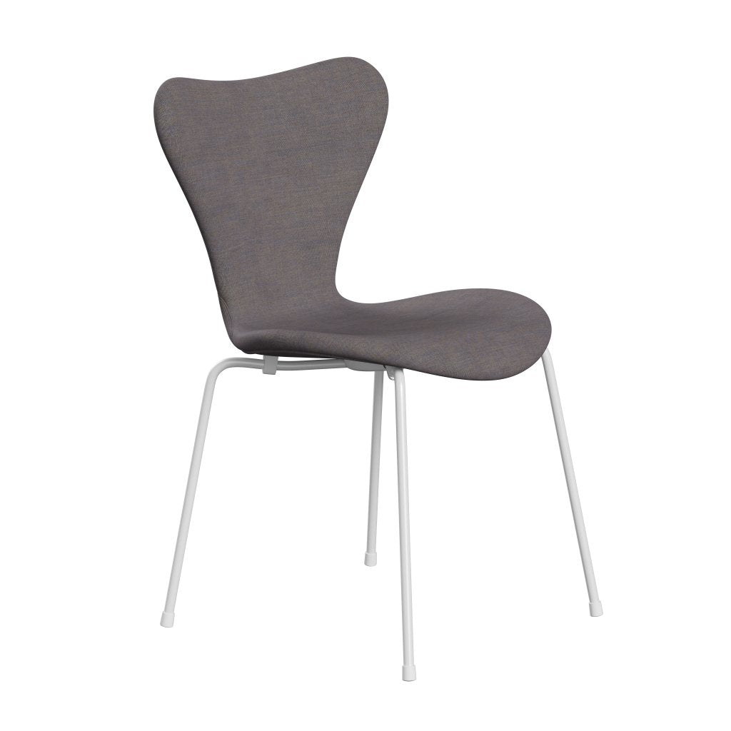 Fritz Hansen 3107 chaise complète complète, blanc / remix rose bleu