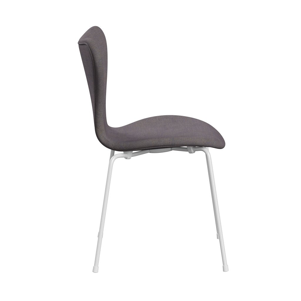 Fritz Hansen 3107 Silla tapicería completa, blanco/remix azul rosa