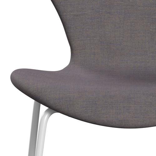 Fritz Hansen 3107 chaise complète complète, blanc / remix rose bleu