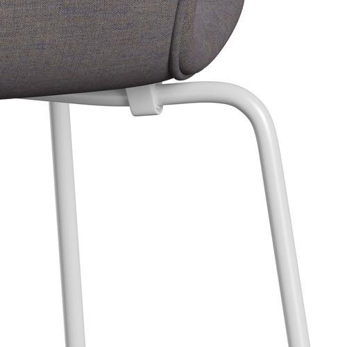 Fritz Hansen 3107 stoel Volledige bekleding, wit/remix roze blauw