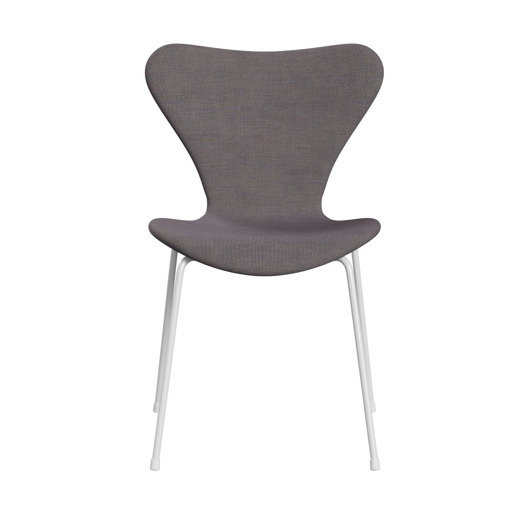 Fritz Hansen 3107 Silla tapicería completa, blanco/remix azul rosa