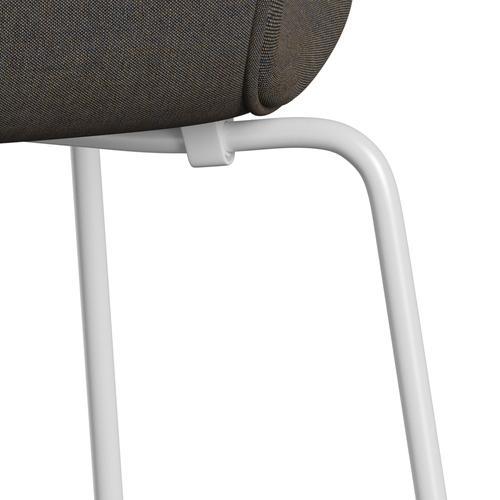 Fritz Hansen 3107 chaise complète complète, blanc / remix rouille bleu