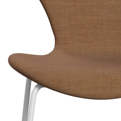 Fritz Hansen 3107 stol fuld polstring, hvid/remix rust