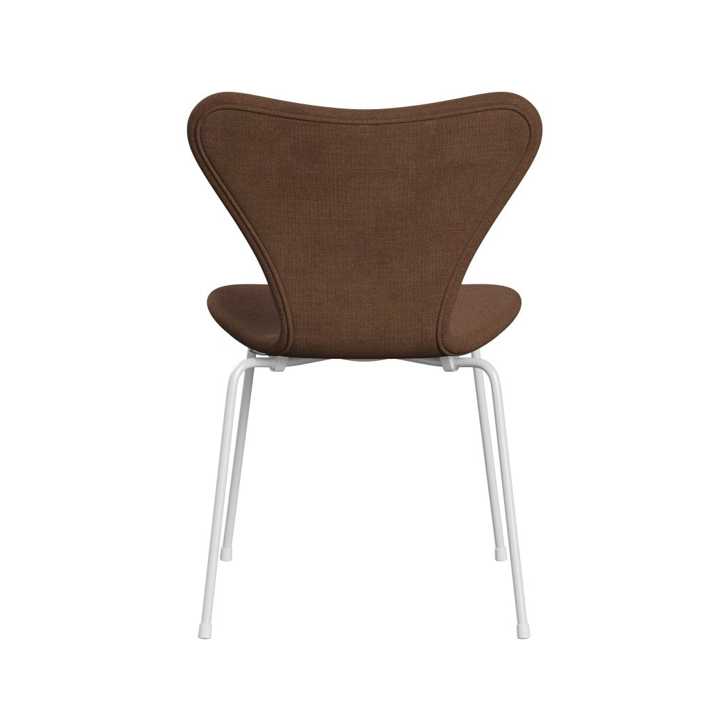 Fritz Hansen 3107 sedia piena tappezzeria, marrone al cioccolato bianco/remix (REM346)