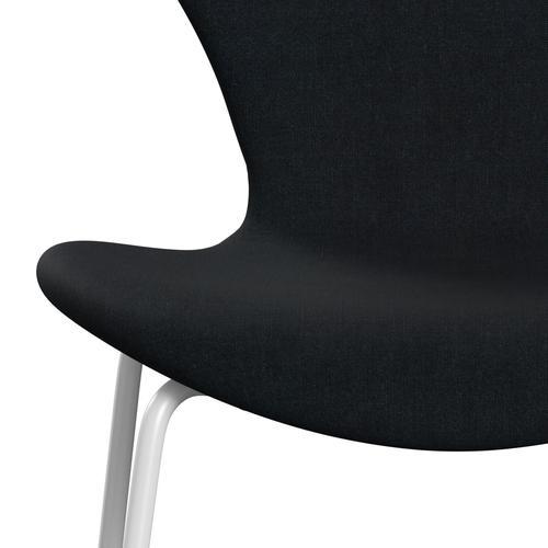 Fritz Hansen 3107 Stol Fuld polstring, White/Remix Black (REM996)