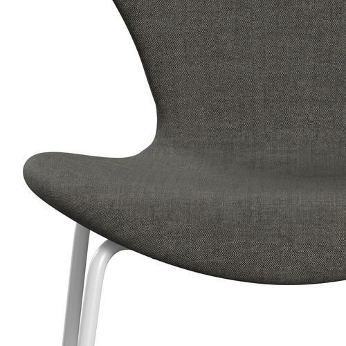 Fritz Hansen 3107 chaise complète complète, blanc / remix noir et blanc