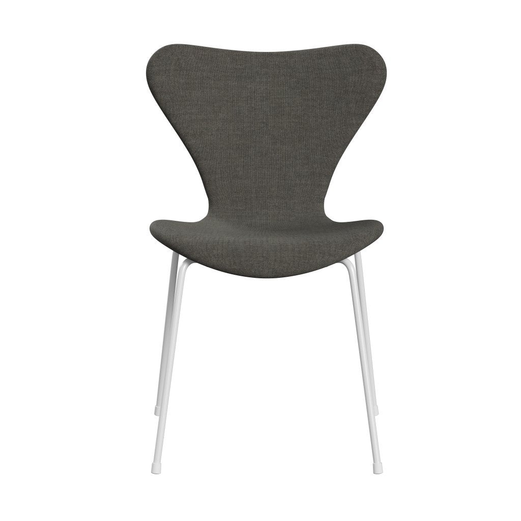 Fritz Hansen 3107 stoel Volledige bekleding, wit/remix zwart en wit