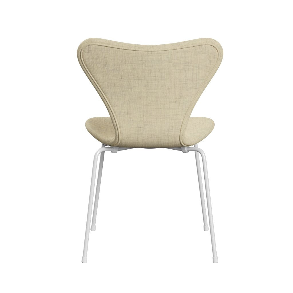 Fritz Hansen 3107 chaise complète complète, blanc / remix laine blanche