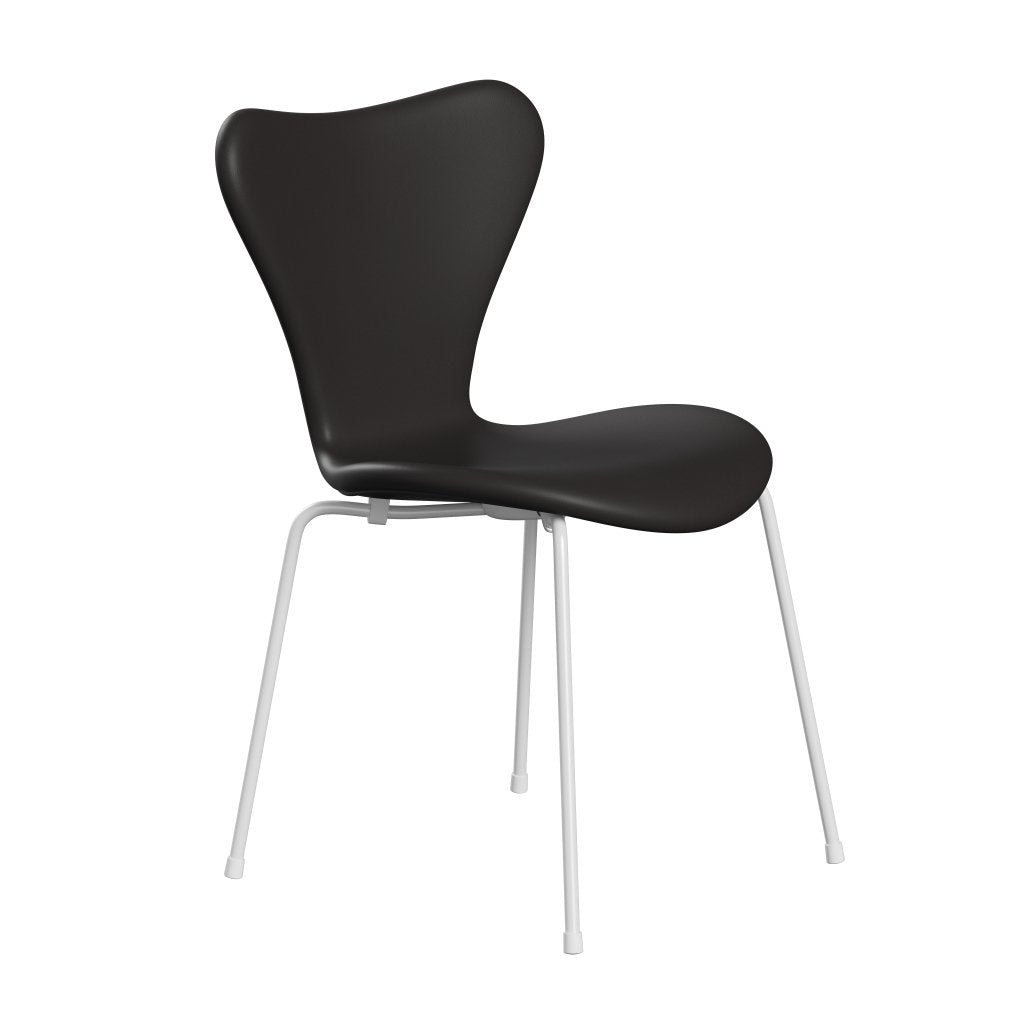 Fritz Hansen 3107 Stuhl Vollpolsterung, Weiß/Schwarzbraun